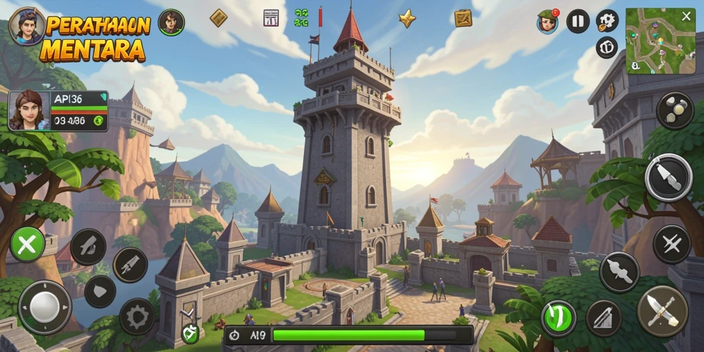 Gameplay seru dengan strategi menara dalam API36.