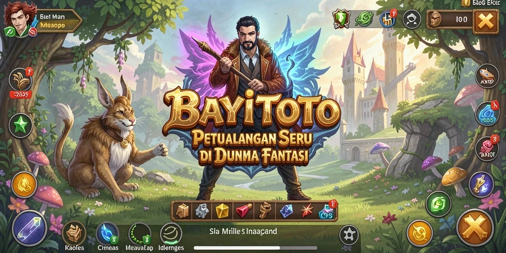 Screenshot gameplay BAYITOTO menampilkan petualangan di dunia fantasi.
