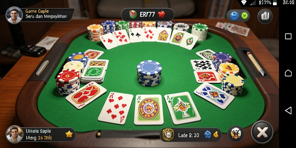 Tampilan menarik dari gameplay Gaple di ER777.