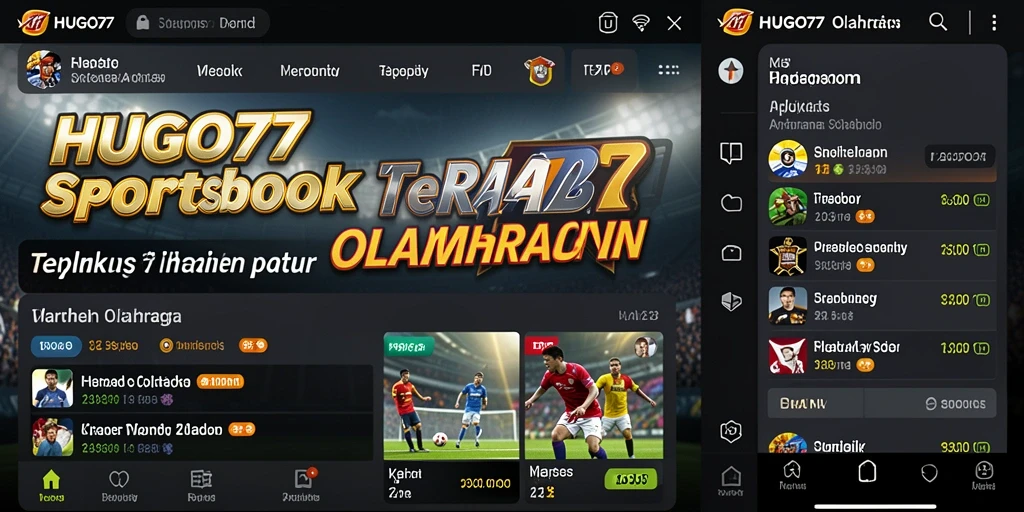 Tampilan menarik dari gameplay HUGO77 dalam taruhan olahraga.