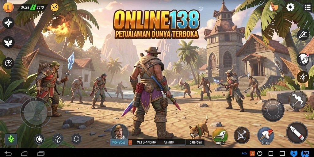 Tampilan gameplay <strong>ONLINE138</strong> yang memukau di dunia terbuka.