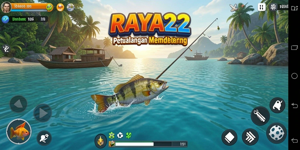 Tangkapan ikan yang menakjubkan dalam gameplay RAYA22.