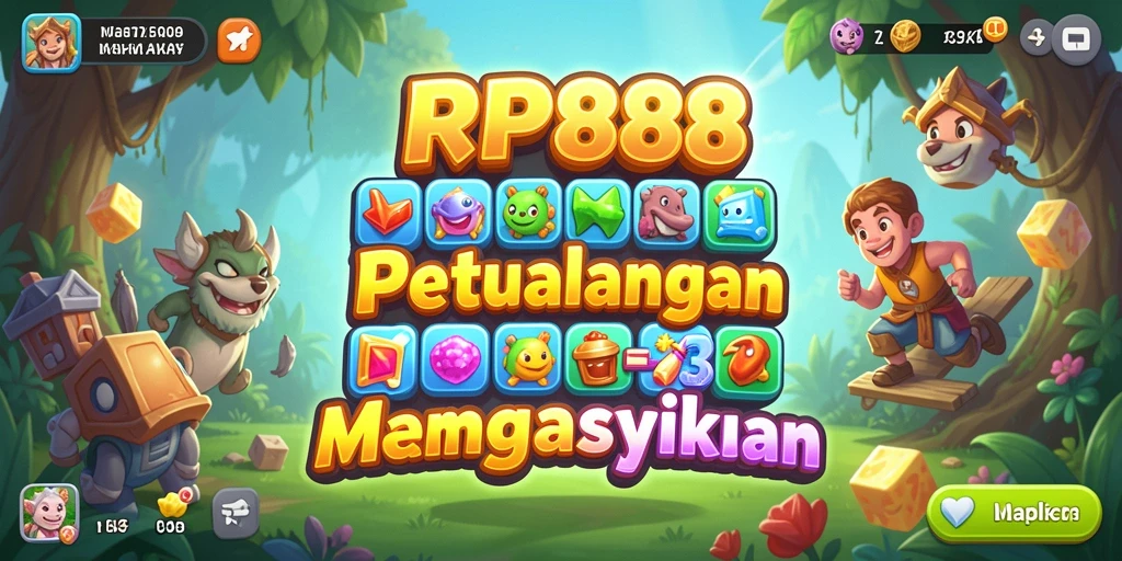 Gameplay RP888 menampilkan kombinasi warna-warni dalam aksi Match-3.