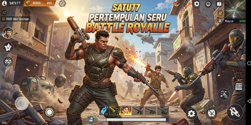 Tampilan menarik dari gameplay SATU77 saat pertempuran.