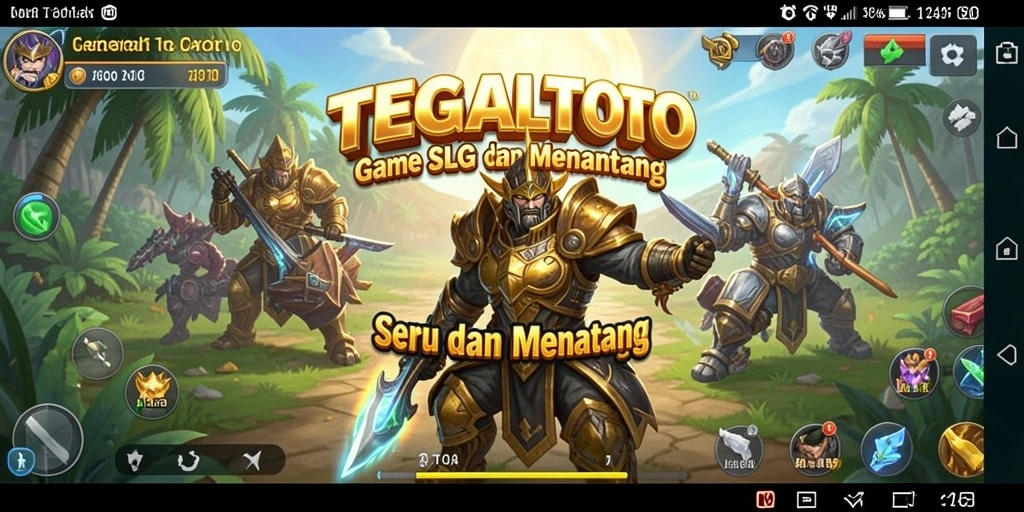 Screenshot gameplay TEGALTOTO yang menunjukkan pertempuran strategis.