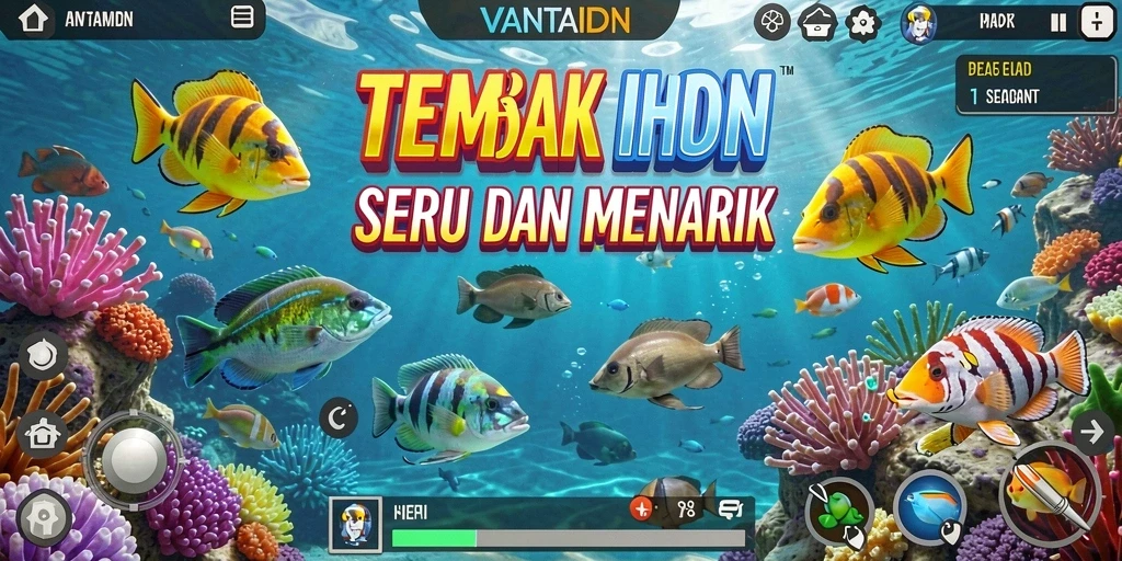 Tampilan gameplay seru Tembak Ikan di VANTAIDN.