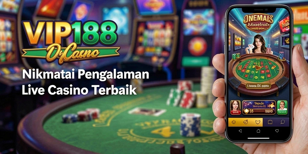 Tampilkan gameplay menarik dari aplikasi Live Casino VIP188.